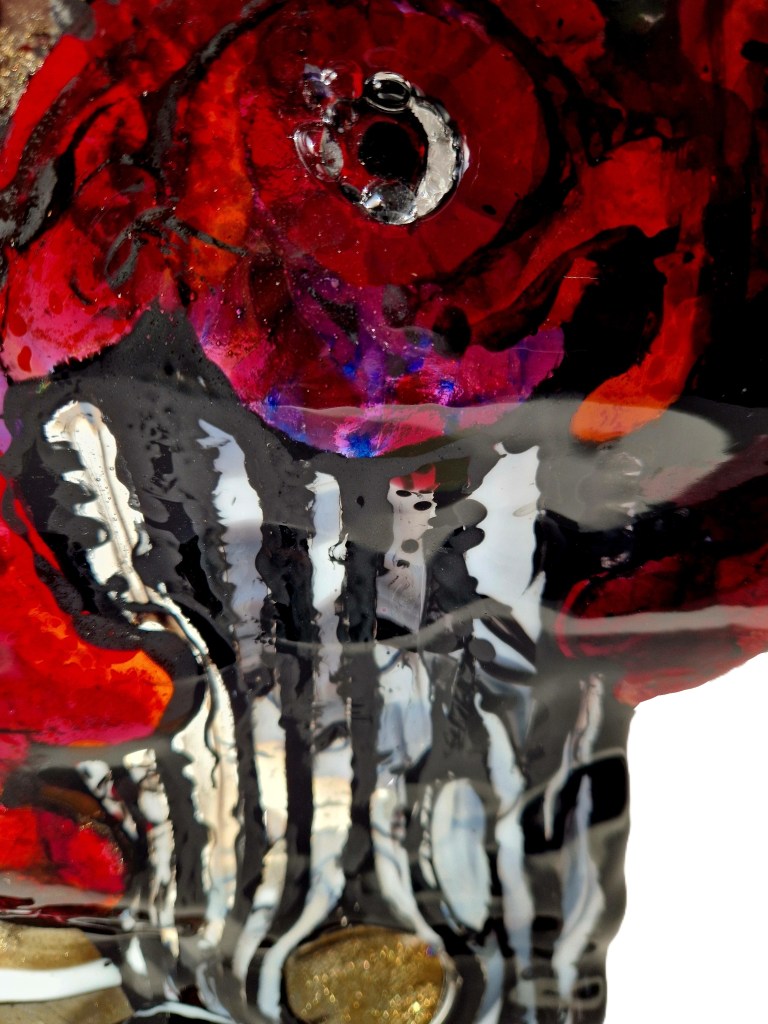 Close-up of the eye and the descending sensory channels – the initial stage where perception enters the system.